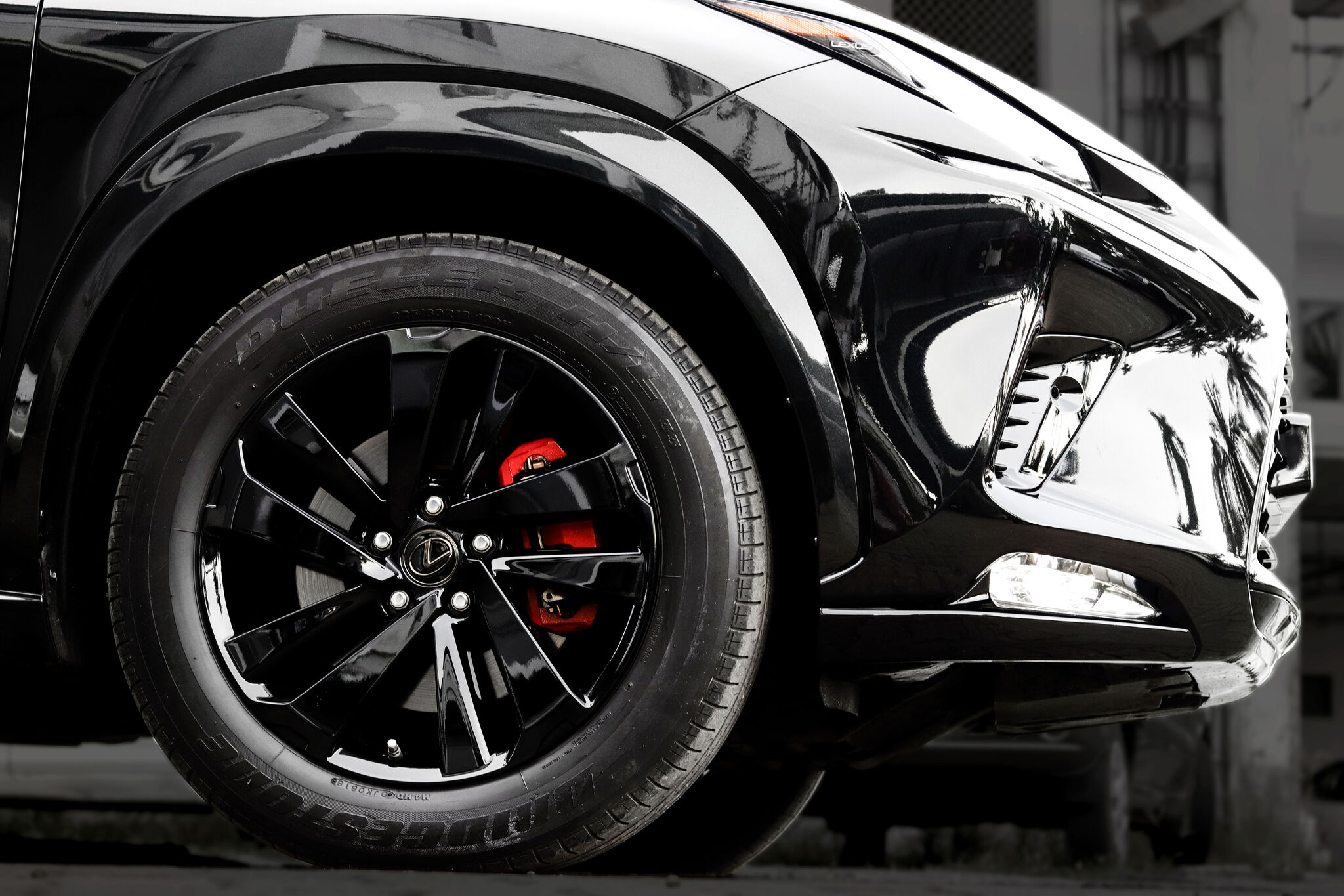 Lexus NX Wheel Arches painted to Graphite Black