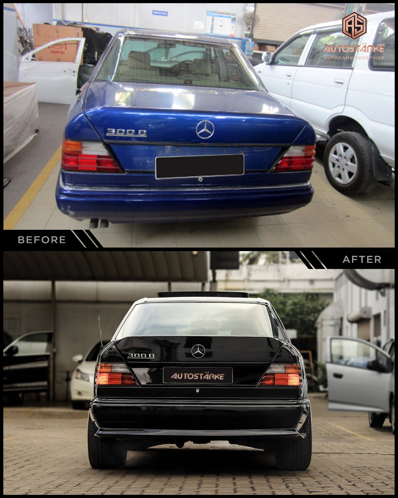 Mercedes w124 modified black