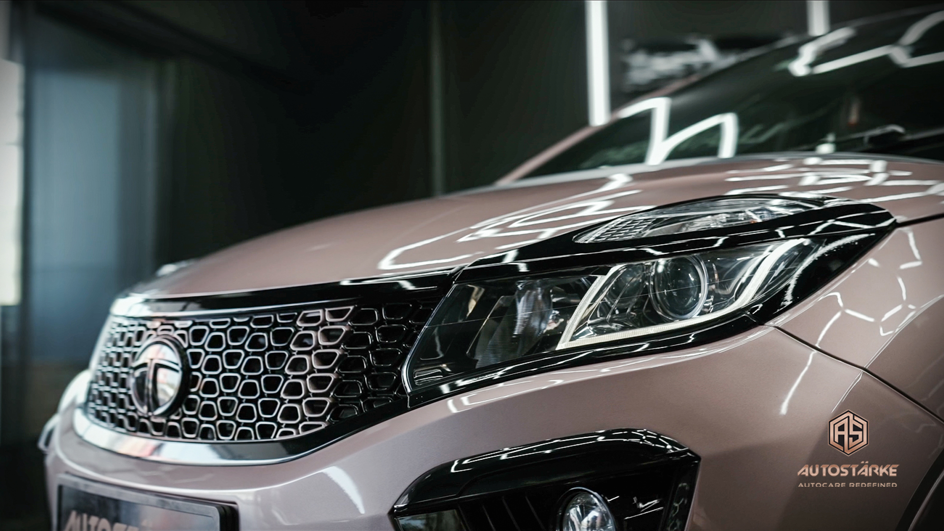 Tata Nexon with a unique rose gold exterior makeover kerala