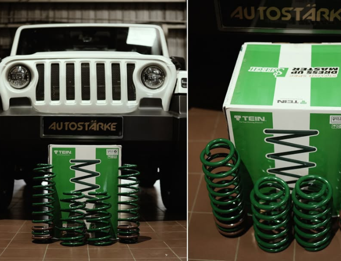 Mahindra Thar suspension enhancement using TEIN springs