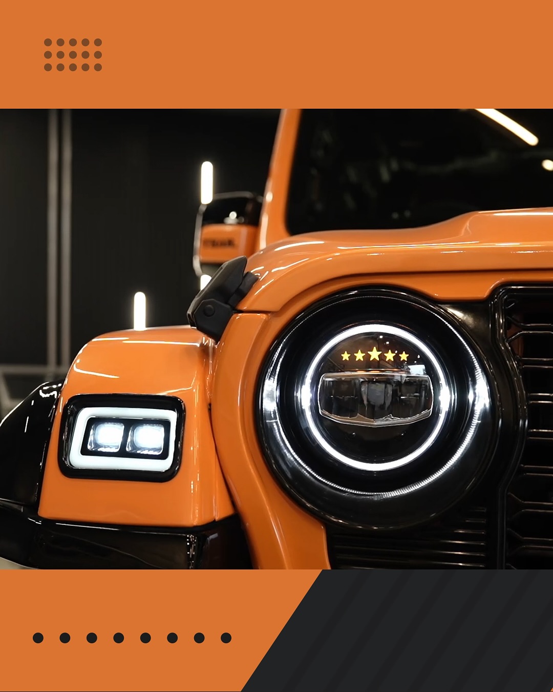 Mahindra Thar with full exterior and interior restoration in striking Lava Orange by Autostarke